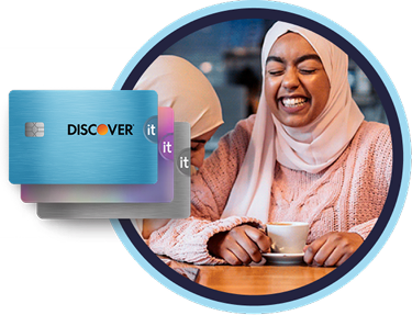 Two Women smiling with coffee in hand and multiple it cards