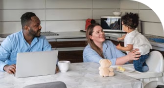 Family in the kitchen