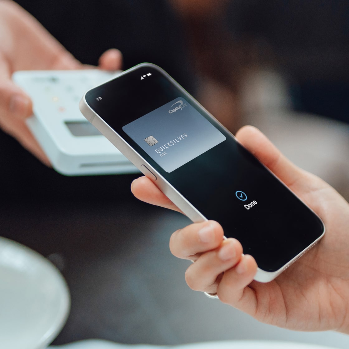 Paying with Apple Pay on an iPhone