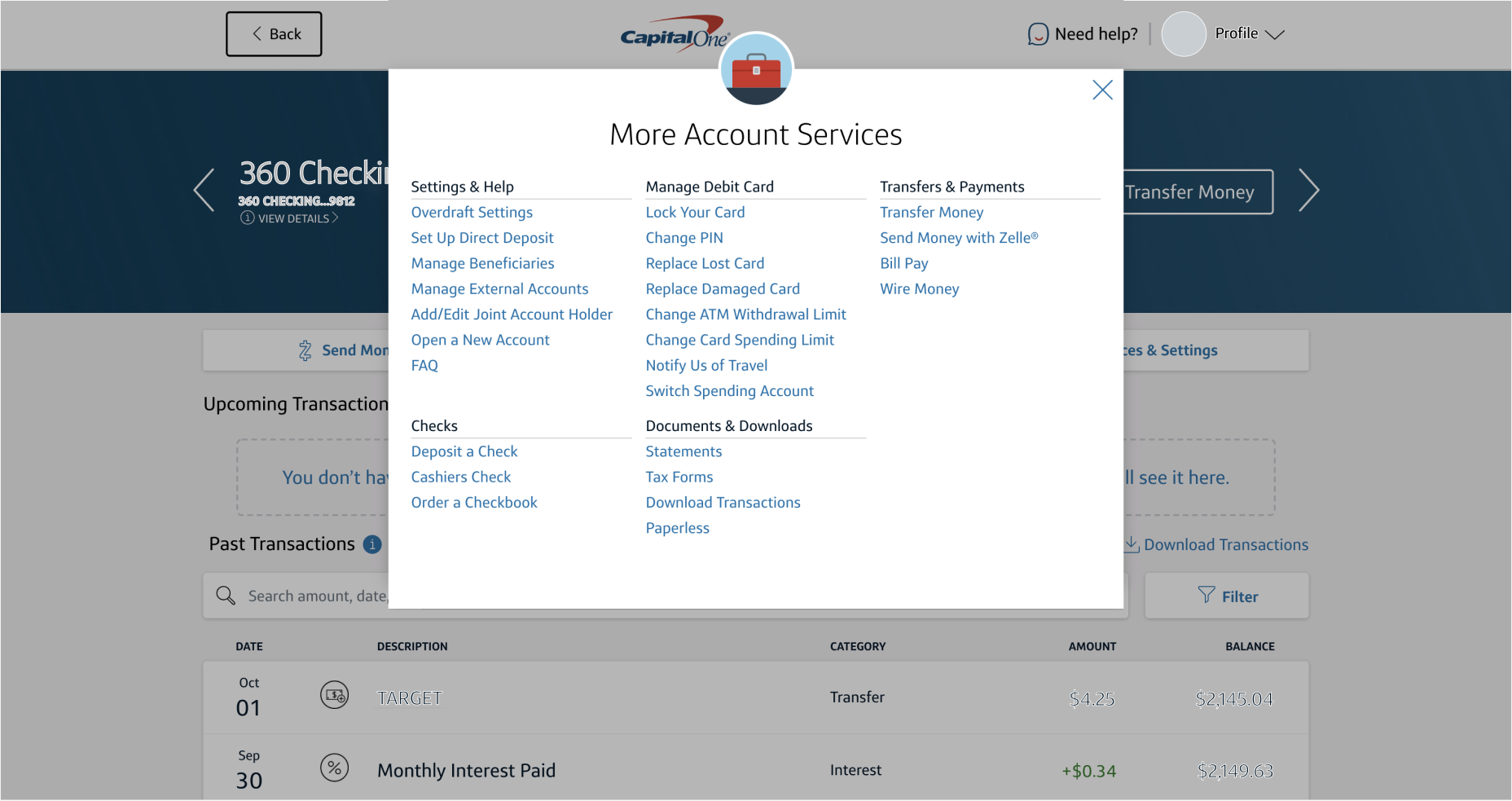 Lock Debit Card Capital One Help Center