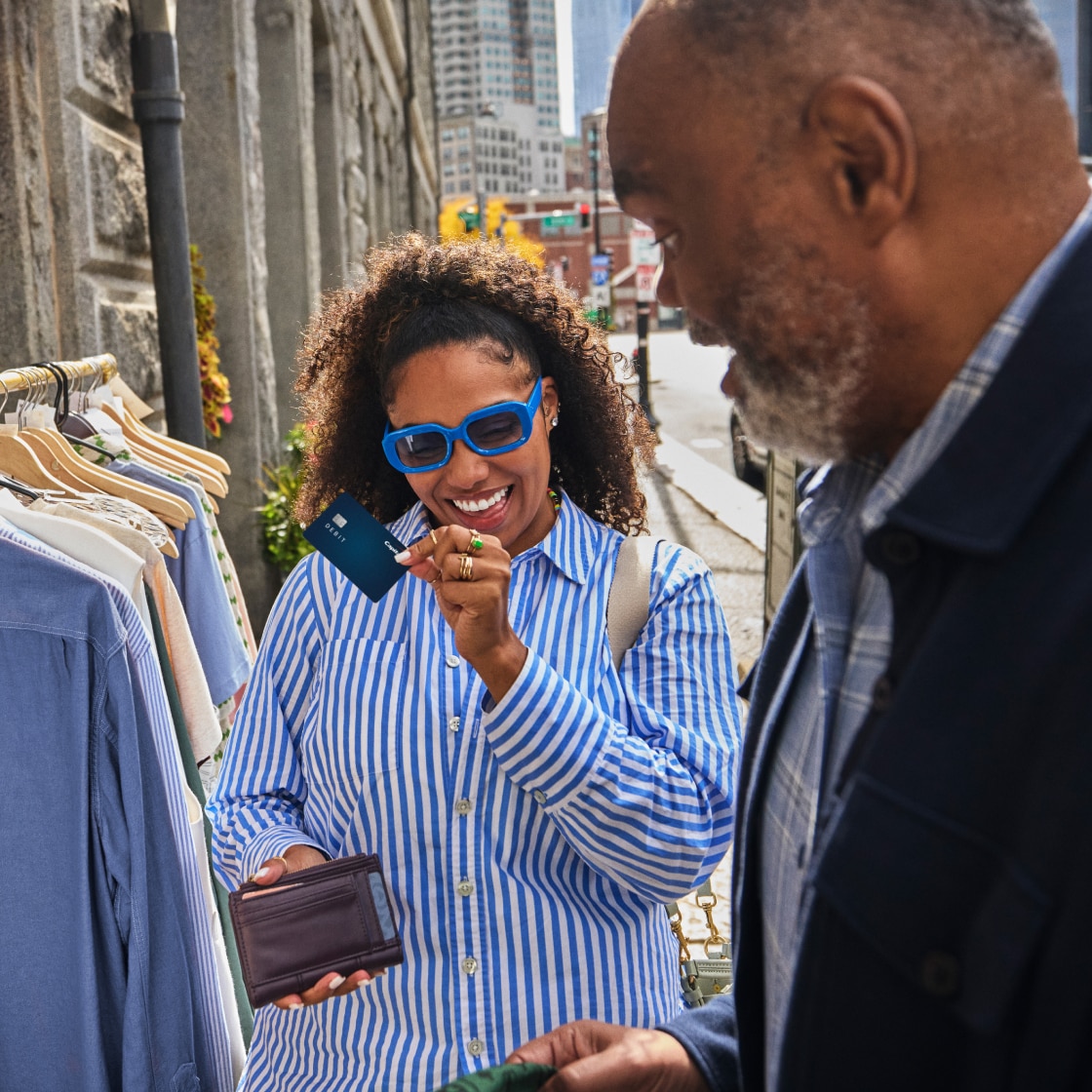 Hand holding credit card