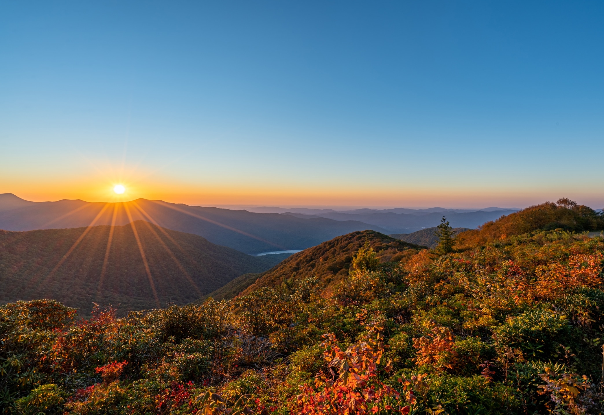 The Craggy Gardens area of the Pisgah National Forest near Asheville, North Carolina.