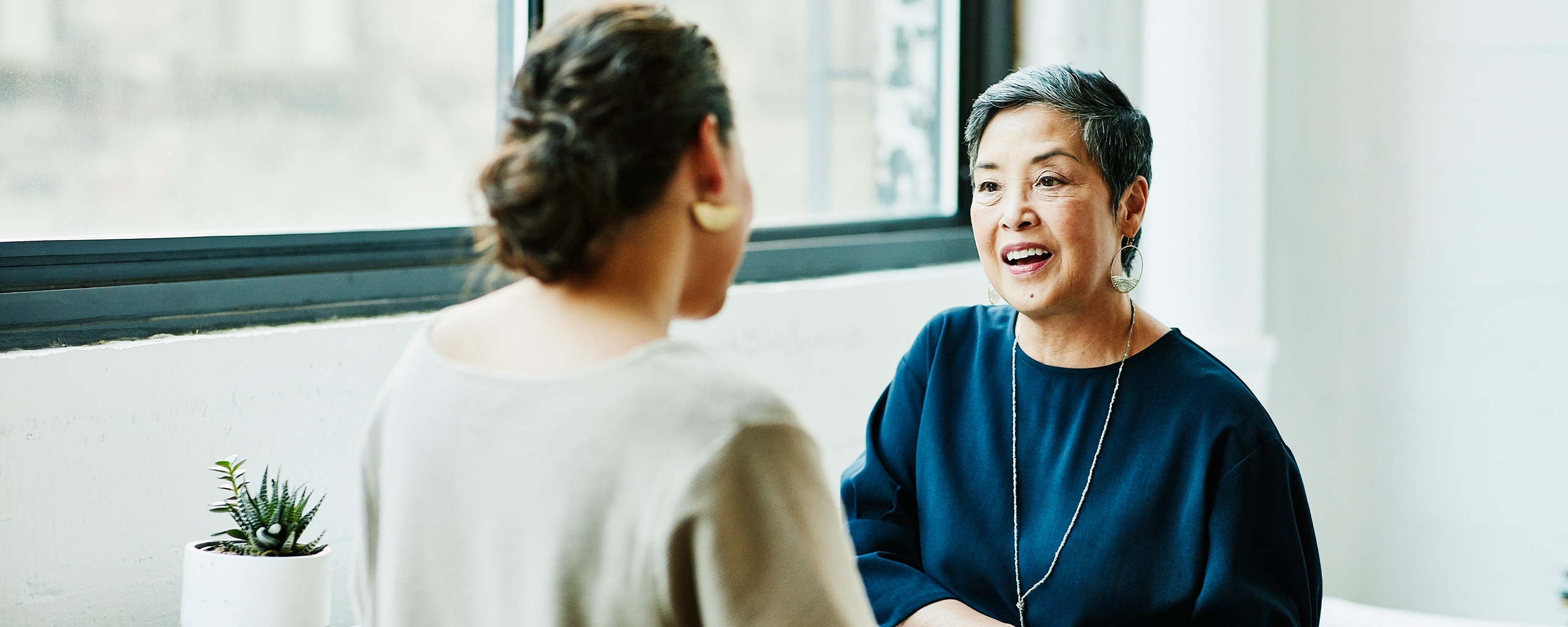An investor meets with their FINRA-licensed investment adviser.