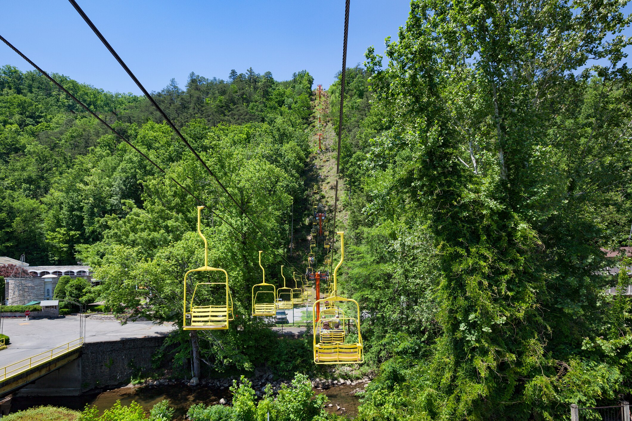 A chairlift in Gatlinburg, Tennessee.