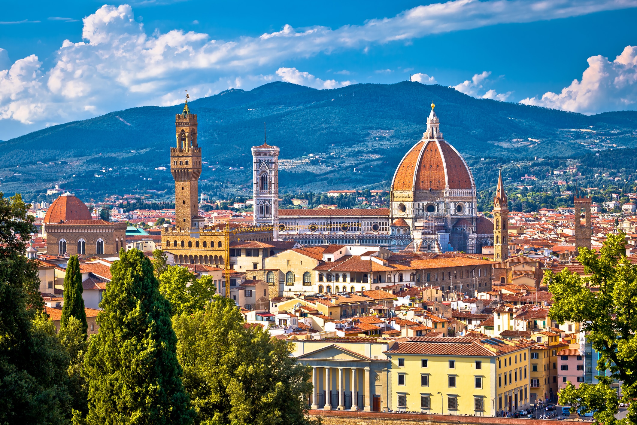 A view over the rooftops of Florence.