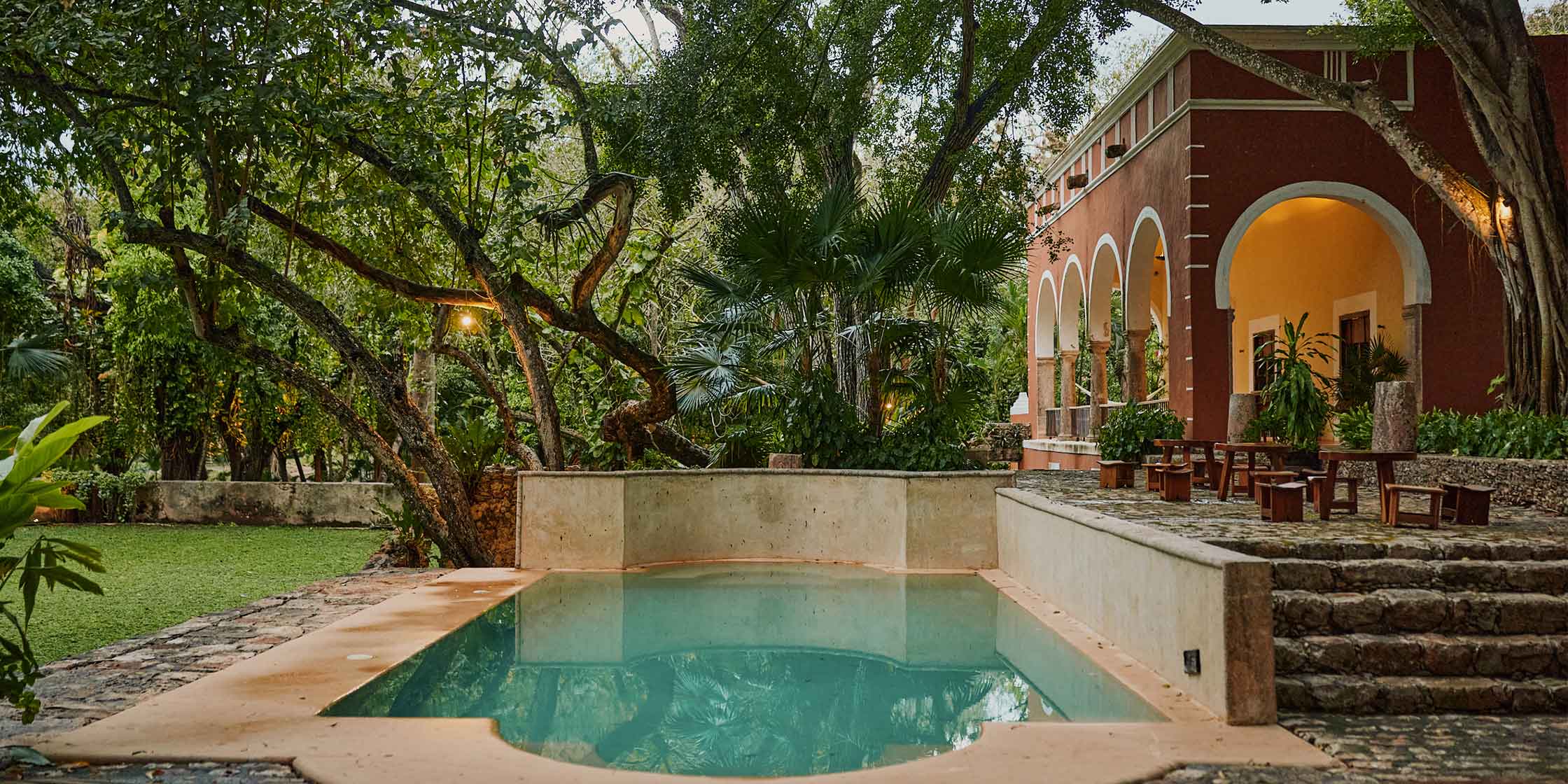 Visitors explore the Itzincab de Cámara estate in Yucatan, Mexico, on a PRIOR and Capital One international trip.