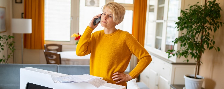 A person with buyer’s remorse calls a store to start a return.