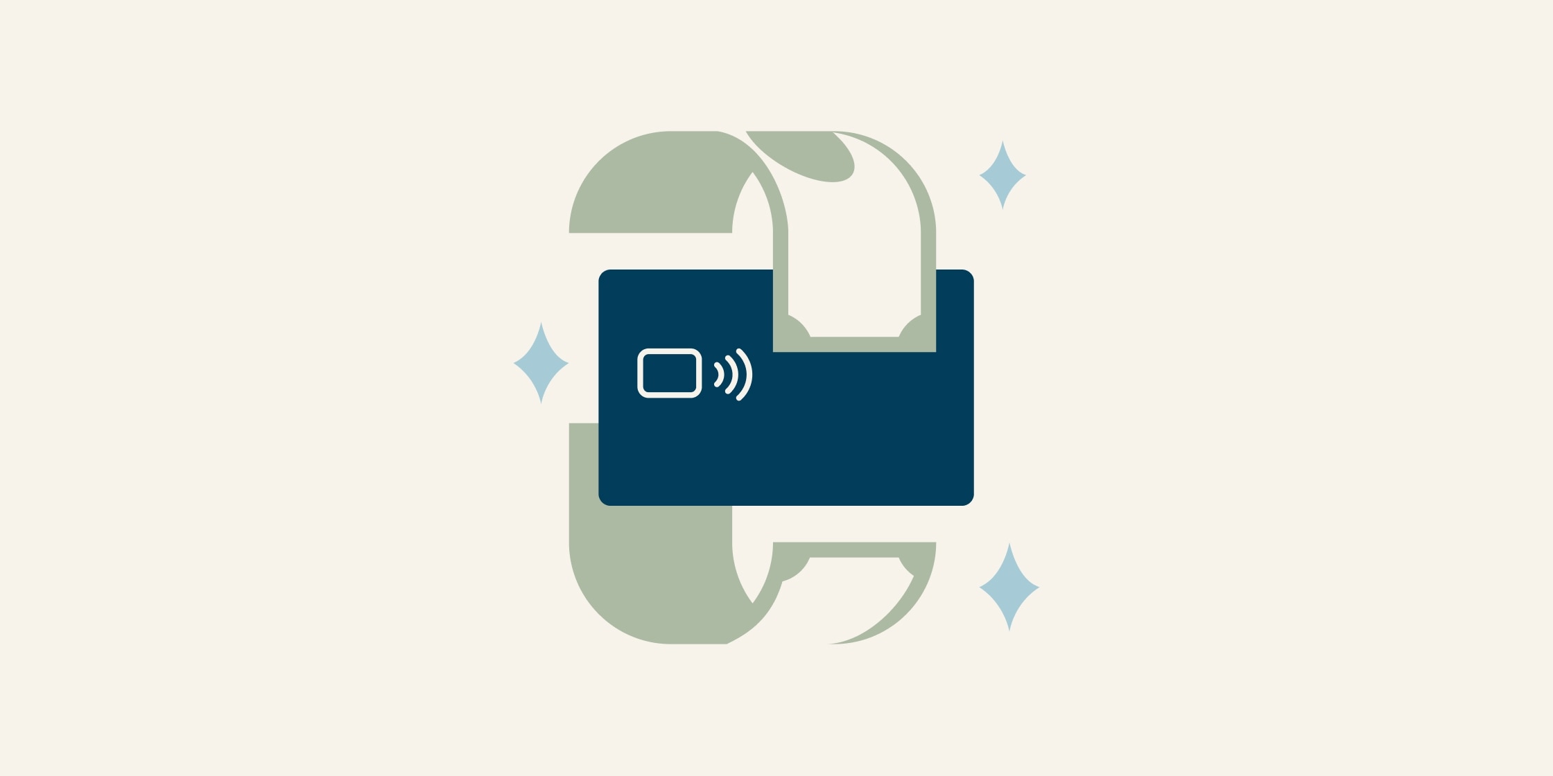 Illustration of blue credit card