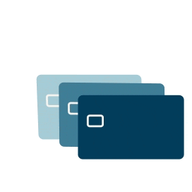 Animated credit card stack