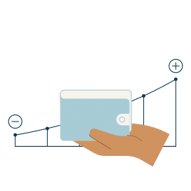 Animated hand with wallet