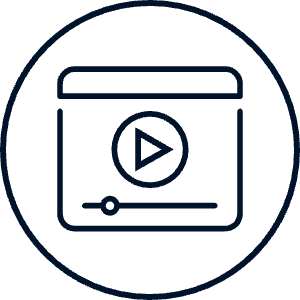 Icon illustration of a media file within a desktop