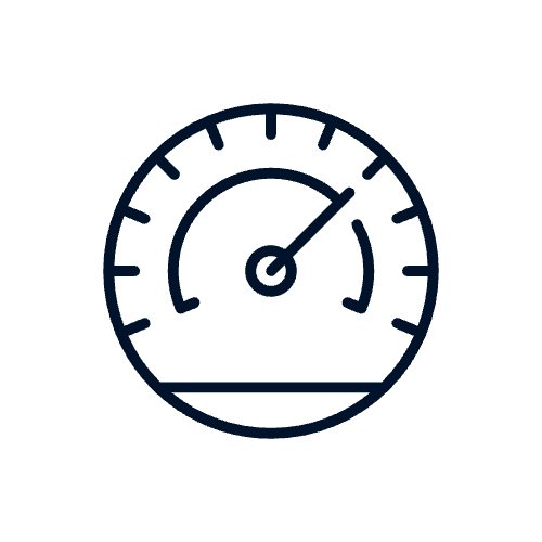Icon illustration of a gauge