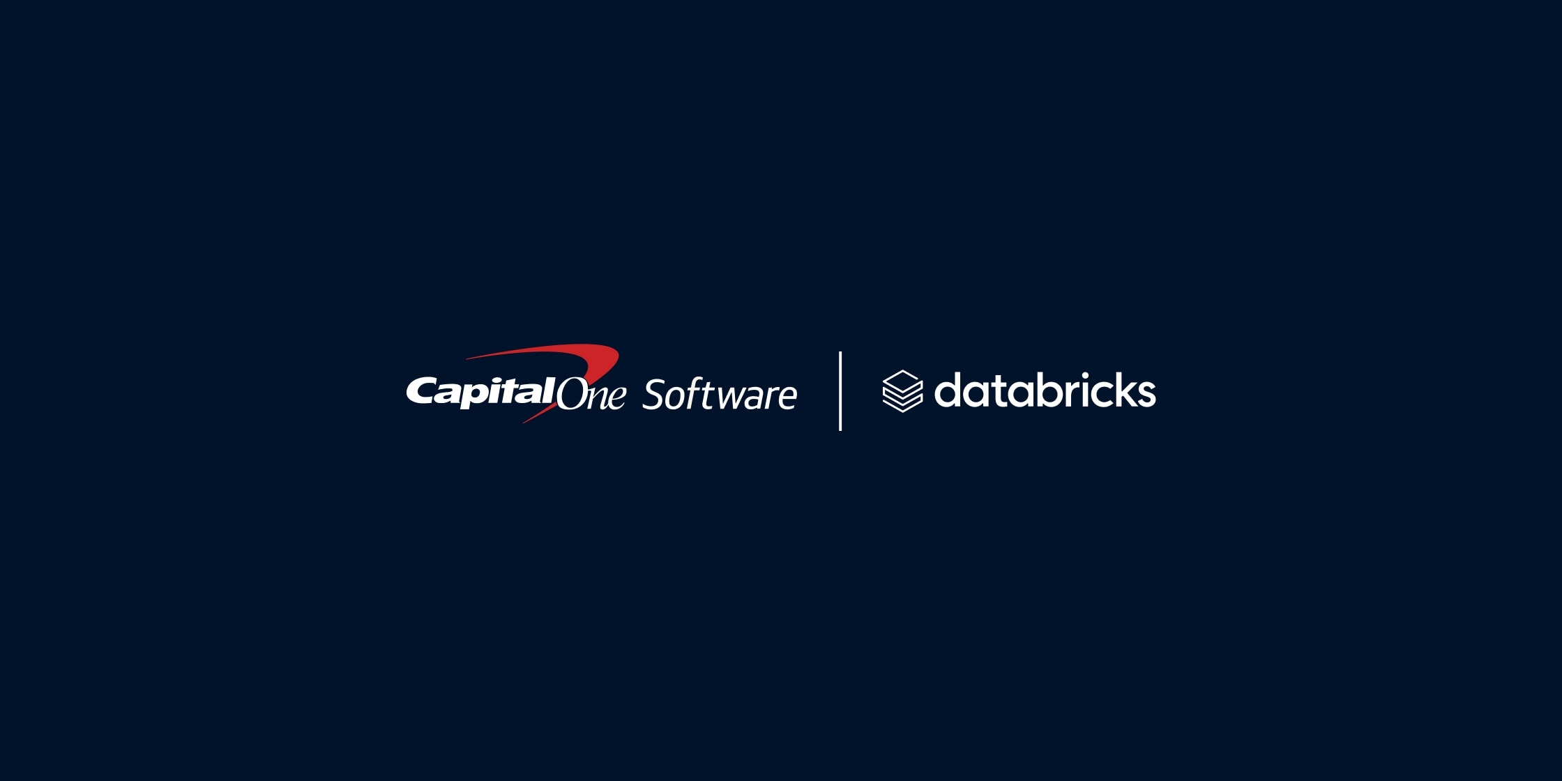 Capital One Software and Databricks logo lockup