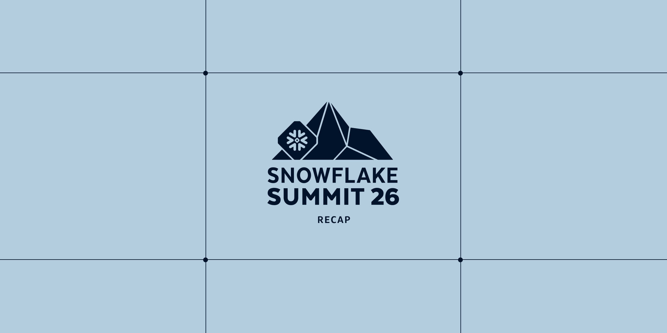 Snowflake Summit 2026 logo with "recap" underneath