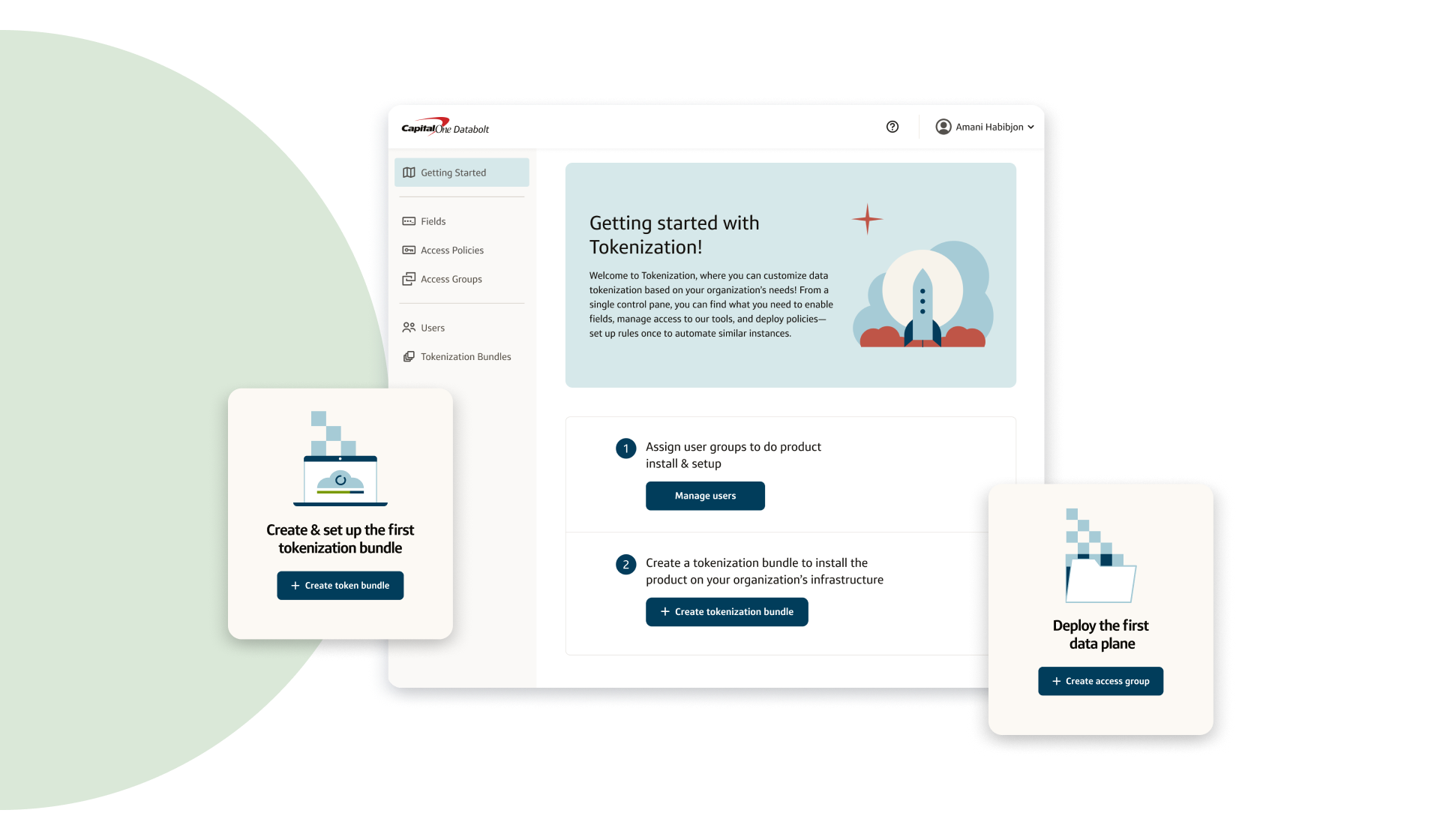 Computer screen illustration of the Databolt experience.