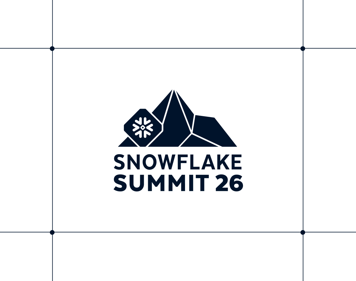 Illustration of a mountain with a snowflake. Text says Snowflake Summit 2026.
