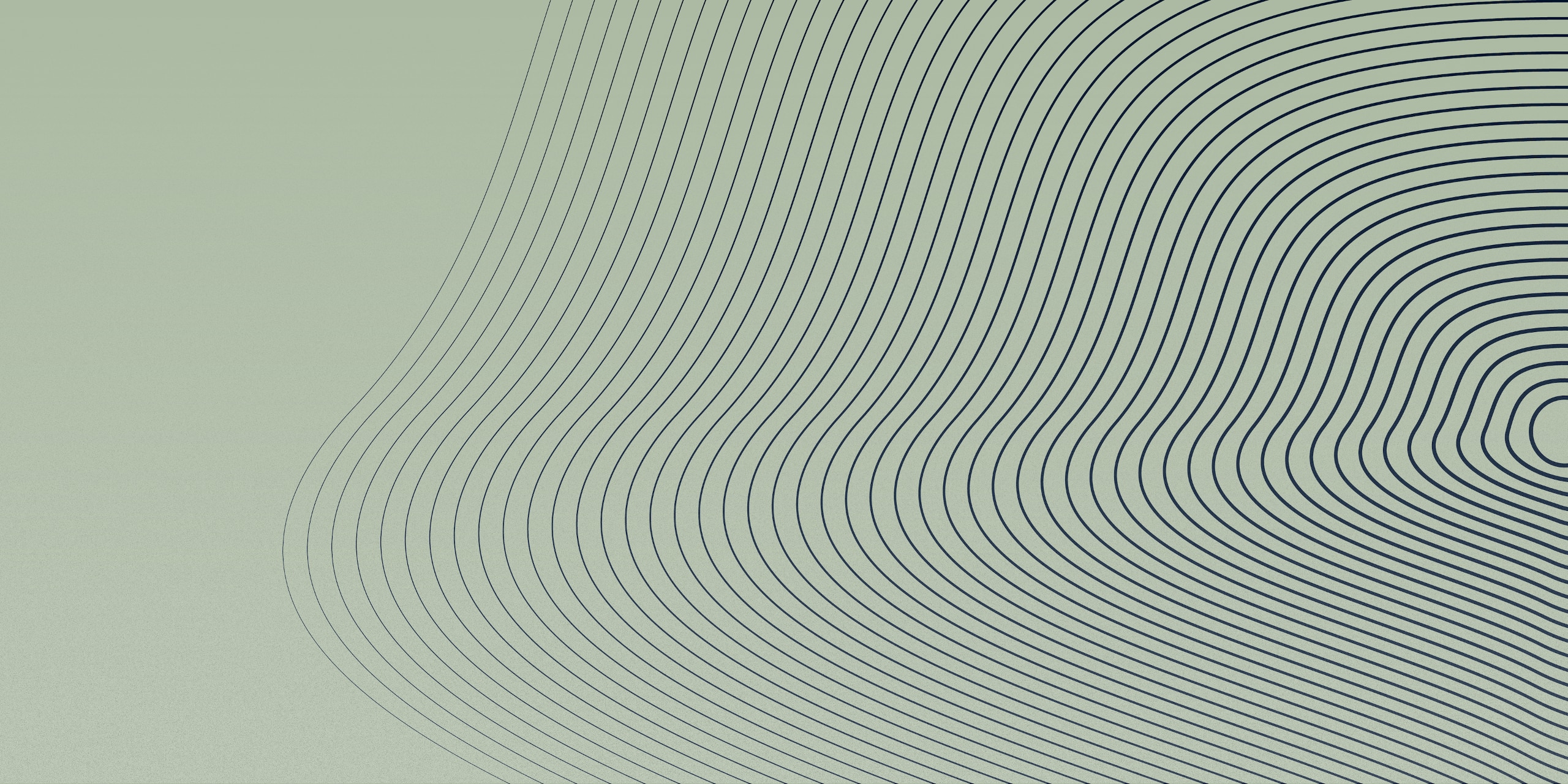 Green illustration with blue wavy lines