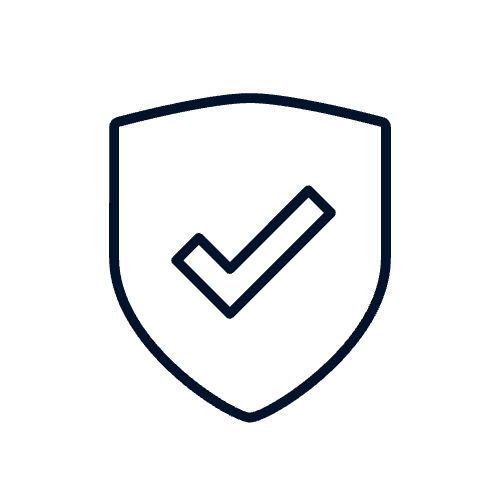 Icon of a shield with a checkmark.