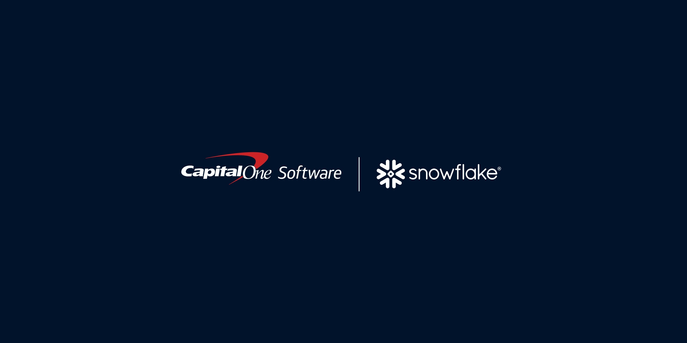 Capital One Software and Snowflake logos