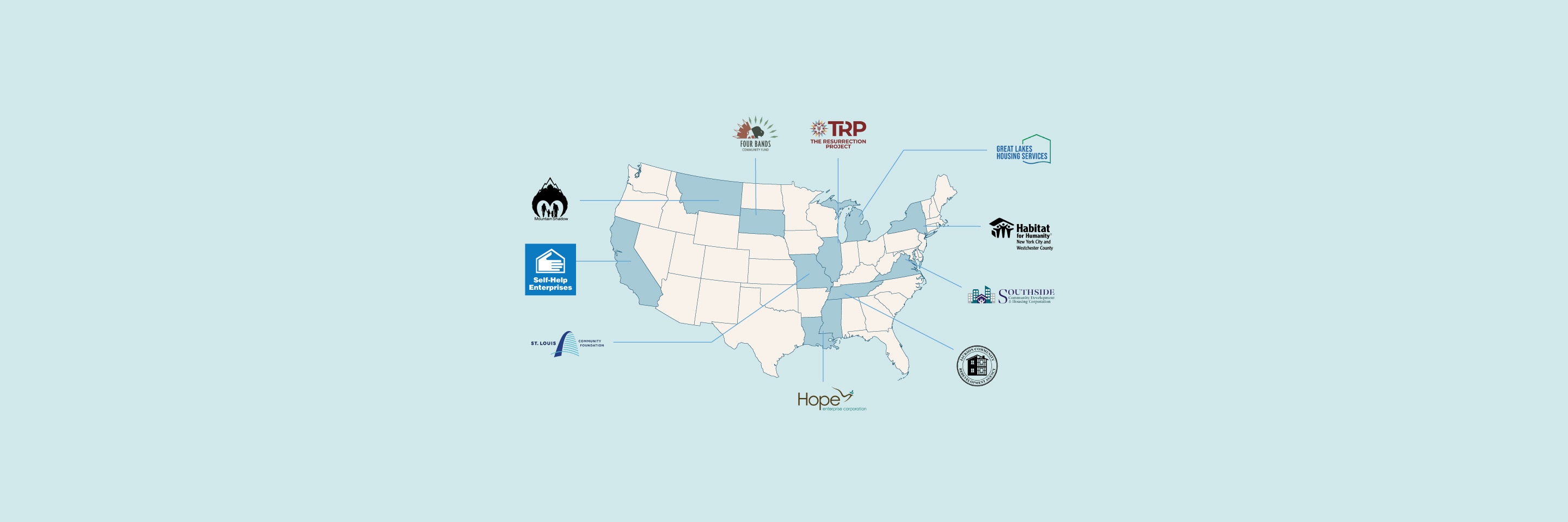 A map of the United States highlighting ten states representing the 10 finalists, titled "Meet the 10 finalists" with a note that five winners will be selected in spring 2027.