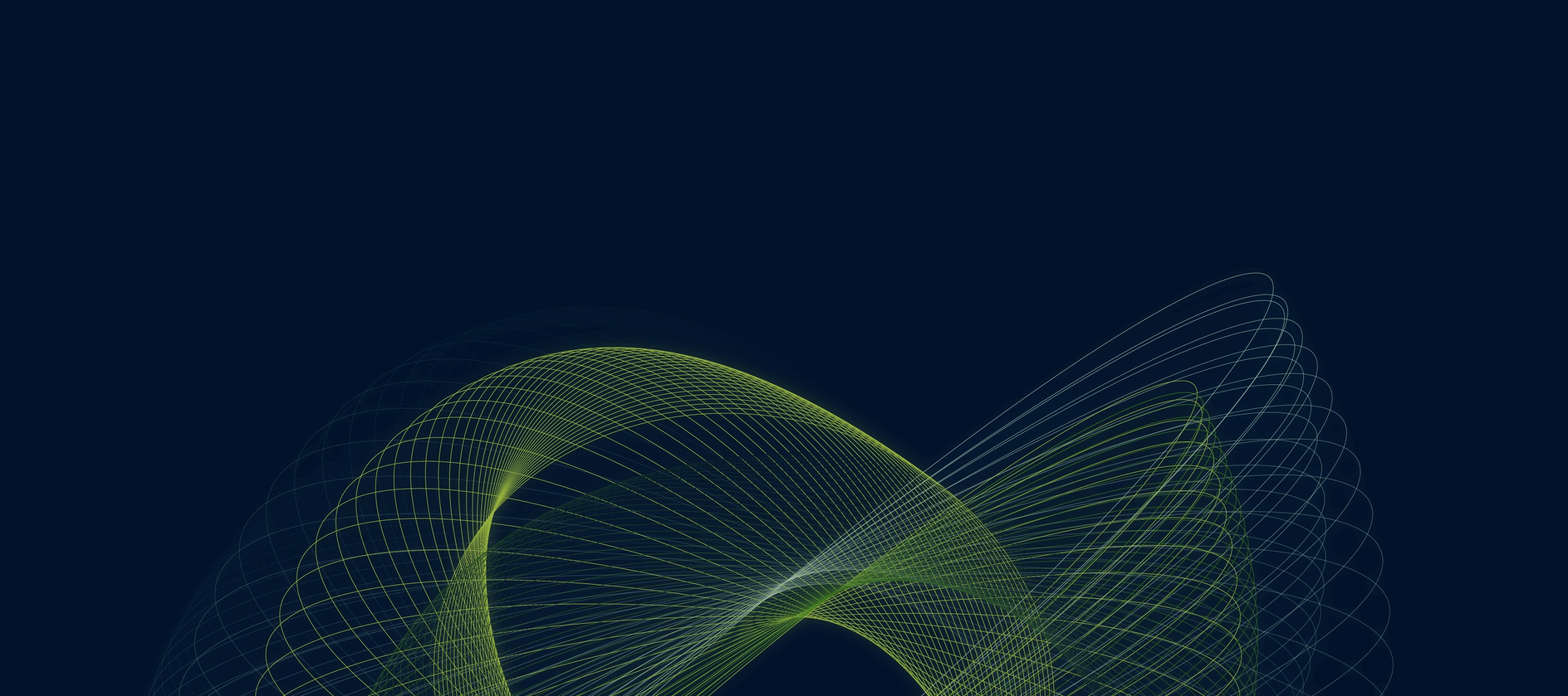 Green spirograph on dark blue background