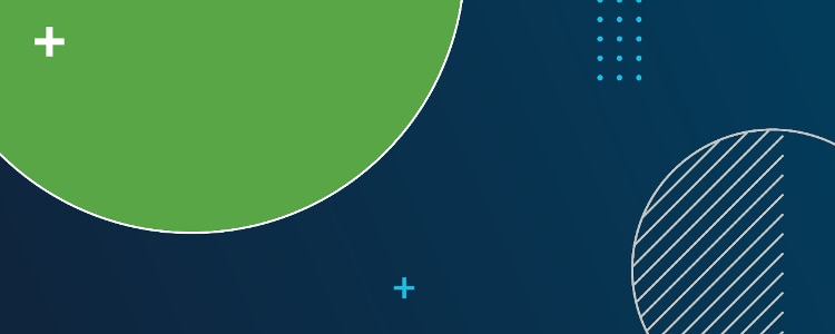 navy vector image with white lines and arrows and a green circle