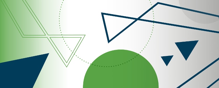 vector image of green and navy shapes on white background