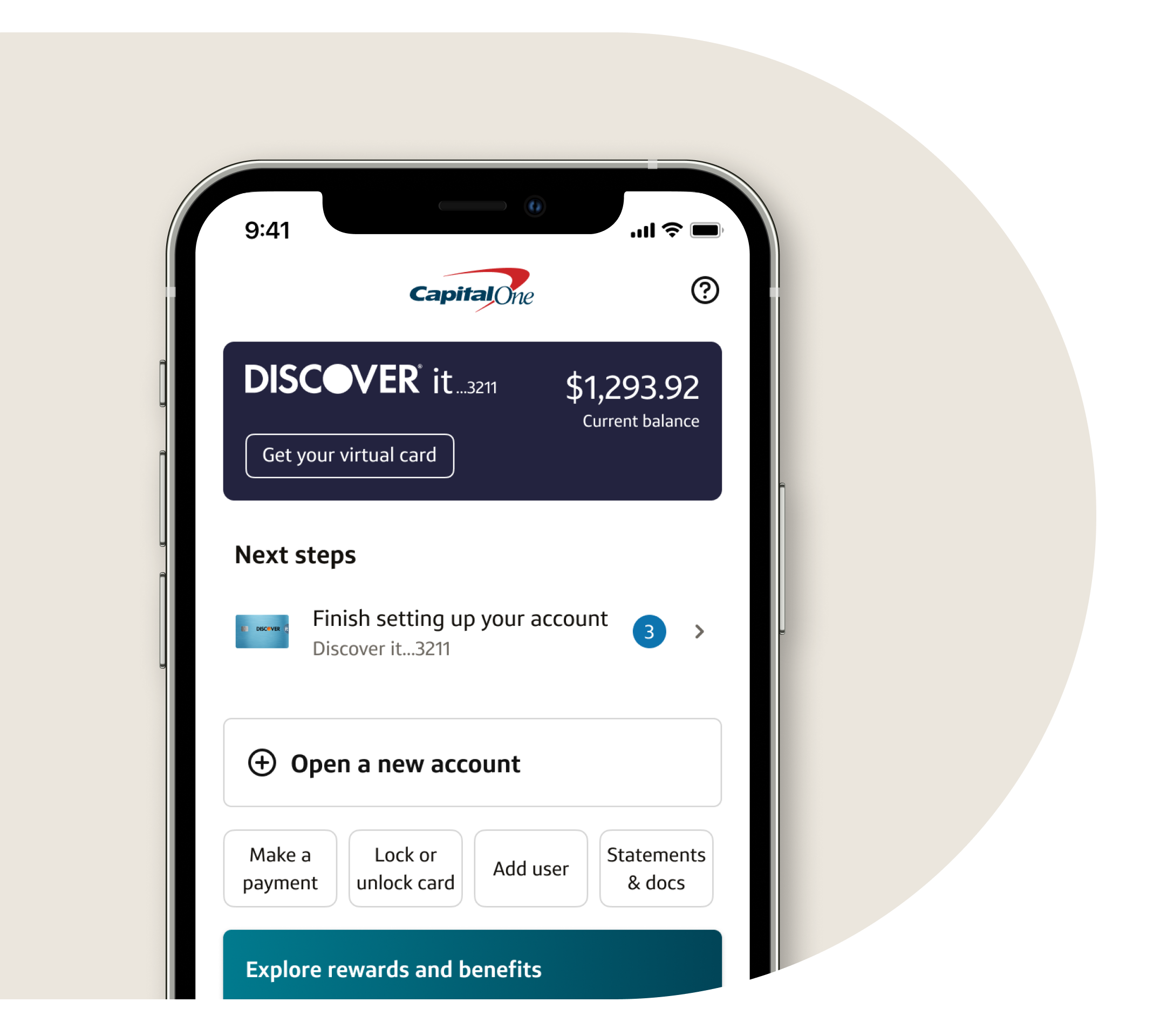 Manage your account